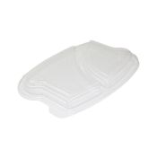 Крышка к контейнеру купол. 2-секц. овал 262х182х20 мм, прозр., ПП, 250 шт/кор "Kado-Prim" 250 шт/упак РОССИЯ КД-403 К