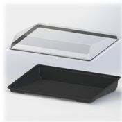 Крышка к контейнеру для суши "Витрина" 245х161х45 мм, прозр., ПС, 510 шт/кор "Kado-Prim" 510 шт/упак РОССИЯ КД-309 К высокая