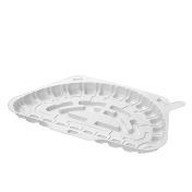 Упаковка для торта [дно] полукруг 267х159х17[230х115х13] мм, бел., ПС, 270 шт/кор "Комус" 270 шт/упак РОССИЯ Т-105/1Д