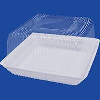 Упаковка для торта [крышка] 197х197х81[184х184х75] мм, прозр., ОПС, 350 шт/кор "Комус" 350 шт/упак РОССИЯ Т-160К (Т)