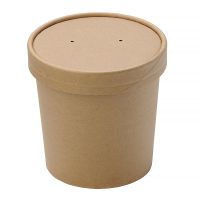 Упаковка DoEco 340 мл ECO SOUP 12С, для супа, коричневая