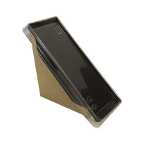 Упаковка [коробка] для сэндвичей 125х125х60 мм, без окна, без крышки, крафт-черн., карт., 25 шт/упак "OSQ" OpSandwich 60 BE 700 шт/кор РОССИЯ ECO OpSandwich 60 BE