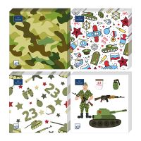 Салфетки 330х330 мм 3-сл., диз. "23 февраля", разноцв., бум., 20 шт/упак "Bouquet" 12 упак/кор РОССИЯ