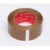 Клейкая лента 48мм х 66м, 38 мкм, коричн., 6 рул/упак "Novaroll" 36 рул/кор РОССИЯ 0120-335х