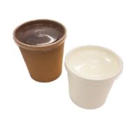 Упаковка DoEco 340 мл ECO SOUP 12С ECONOM, для супа, коричн. с пластиковой крышкой