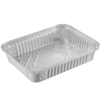 Форма алюминиевая 1-секц. 900 мл 222х160х38 мм, без крышки, алюм., 100 шт/упак 600 шт/кор РОССИЯ R 90L