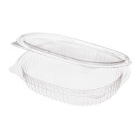 Контейнер 250 мл 1-секц., овал 159х130х30 мм, неразъем.крышка, прозр., ОПС, 350 шт/кор "Комус" 350 шт/упак РОССИЯ РКС-250 (С)