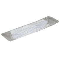 Комплект столовых приборов №4 [лож.ст.+ вил.+ нож: 165 мм, бел., ПС+ салф.], 300 шт/кор 300 шт/упак РОССИЯ 501423