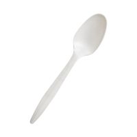 Ложка одноразовая 140 мм, бел., кукурузный крахмал, 6 шт/упак "GREEN MYSTERY" 480 шт/кор РОССИЯ 4037Б