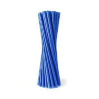 Трубочки для коктейлей 240 мм, d8 мм, син., пласт. прямые, 250 шт/упак 23 упак/кор РОССИЯ -