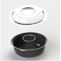 Контейнер 450 мл 1-секц. d160хh65 мм, без крышки, черн., ПС, 400 шт/кор "Kado-Prim" 400 шт/упак РОССИЯ КД-110 Д+ соусник