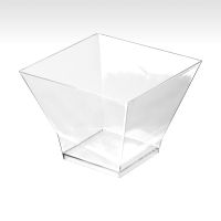 Форма для фуршетов 200 мл 80х80х60 мм, диз. "Пагода", прозр., ПС, 12 шт/упак "Buffet" 240 шт/кор РОССИЯ 5008