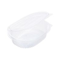 Контейнер 350 мл 1-секц., овал 158,3х129х41,5 мм, неразъем.крышка, прозр., ПЭТ, 700 шт/кор "Upax-Unity" 700 шт/упак РОССИЯ КС Кр-350