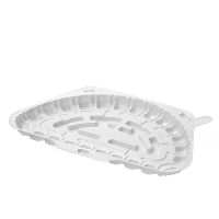 Упаковка для торта [дно] полукруг 267х159х17[230х115х13] мм, бел., ПС, 270 шт/кор "Комус" 270 шт/упак РОССИЯ Т-105/1Д