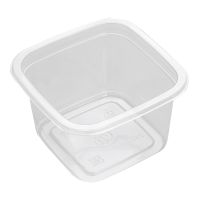 Контейнер 250 мл 1-секц. 93х93х58 мм, без крышки, прозр., ПЭТ, 50 шт/упак "ПолиЭр" 500 шт/кор РОССИЯ СпК-0909-250