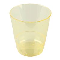 Стакан одноразовый 200 мл для холодных напитков, "Кристалл", желтый