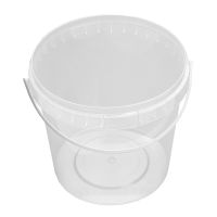 Ведро пищевое 2250 мл, d174хh121 мм, с ручкой, без крышки, прозр., ПП, 120 шт/кор 120 шт/упак РОССИЯ