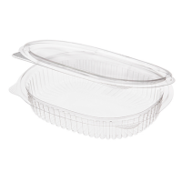 Контейнер 250 мл 1-секц., овал 159х130х30 мм, неразъем.крышка, прозр., ОПС, 350 шт/кор "Комус" 350 шт/упак РОССИЯ РКС-250 (ПТ) (И)