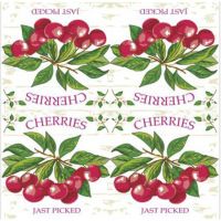 Салфетки 250х250 мм 1-сл., диз. "Вишня", разноцв., бум., 40 шт/упак "Desna Design" 32 упак/кор РОССИЯ 57463