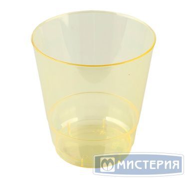 Стакан одноразовый 200 мл для холодных напитков, "Кристалл", желтый
