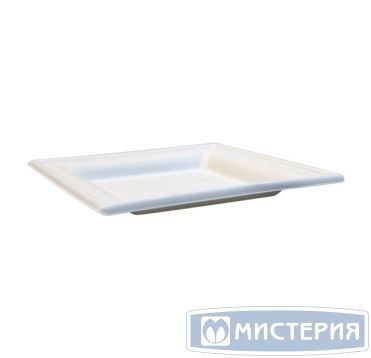 Тарелка квадратн., 203х203х20,5мм, бел., сахарный тростник