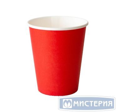 Стакан бумажный 250 мл 1 сл., d80 мм, красн., карт., 50 шт/упак 1 000 шт/кор РОССИЯ 002822