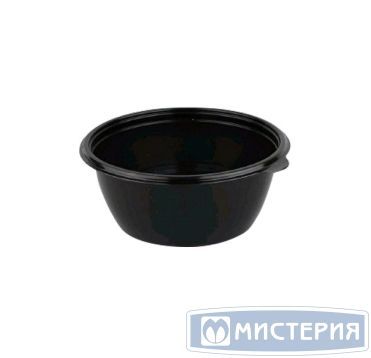 Контейнер 375 мл 1-секц. d144хh47 мм, серия 144, без крышки, черн., ПП, 50 шт/упак 300 шт/кор РОССИЯ С 144-375 черн.