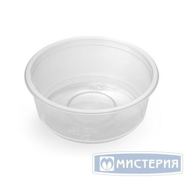 Контейнер 250 мл 1-секц. d127хh39 мм, без крышки, прозр., ПП, 50 шт/упак "ПолиЭр" 500 шт/кор РОССИЯ К-127-250 прозр