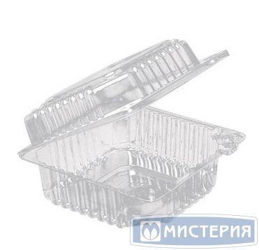 Упаковка квадрат 121х119х60мм, 0,25кг, прозрачная, (137561) ОПС