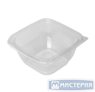 Контейнер 500 мл 1-секц. 126х126х60 мм, без крышки, прозр., ПЭТ, 50 шт/упак "ПолиЭр" 500 шт/кор РОССИЯ СпК-1212-500 прозр