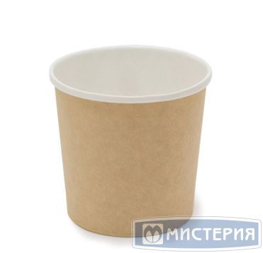 Одноразовый контейнер с круглым дном, из крафт картона, 500 мл