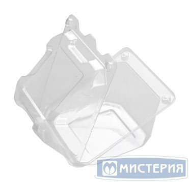 Упаковка для роллов 400 мл, 122х111х67 мм, прозр., ПЭТ, 400 шт/кор "Kado-Prim" 400 шт/упак РОССИЯ КД-116