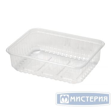 Контейнер 750 мл 1-секц. 186х132х46 мм, серия 186, без крышки, прозр., ПП, 100 шт/упак 500 шт/кор РОССИЯ К 186-750