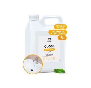 Средство для очистки сантехники "Grass" Gloss Professional, канистра, 5300 г 4 шт/кор РОССИЯ 125799
