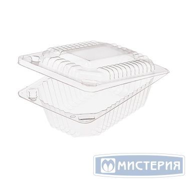 Упаковка для кондит. изделий 250 мл, 1-секц. 121х87х43[103х70х36] мм, неразъем.крышка, прозр., ОПС, 1000 шт/кор "Комус" 1 000 шт/упак РОССИЯ РК-9 (Т)