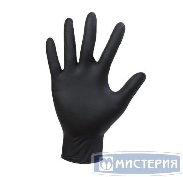 Перчатки нитриловые, р-р XL, неопудрен., черн., 50 пар/упак 10 упак/кор МАЛАЙЗИЯ