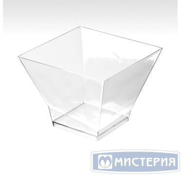 Форма для фуршетов 200 мл 80х80х60 мм, диз. "Пагода", прозр., ПС, 12 шт/упак "Buffet" 240 шт/кор РОССИЯ 5008