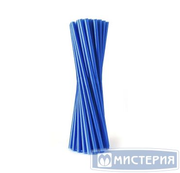 Трубочки для коктейлей 240 мм, d8 мм, син., пласт. прямые, 250 шт/упак 23 упак/кор РОССИЯ -