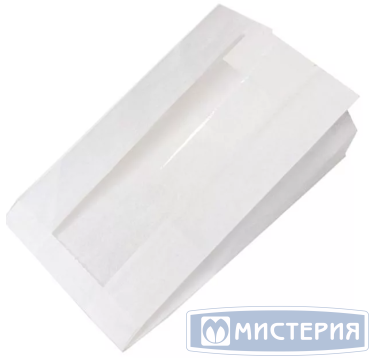 Пакет пищевой [140+60]х250 мм без руч., с окном, бел., бум., 3000 шт/кор 3 000 шт/упак РОССИЯ 003-000007-002
