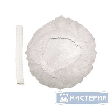 Шапочка "Шарлотта", бел., неткан. мат-л, 100 шт/упак 10 упак/кор РОССИЯ 007-0851