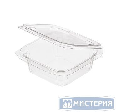 Контейнер 350 мл 1-секц. 137х132х45 мм, неразъем.крышка, прозр., ОПС, 500 шт/кор "Комус" 500 шт/упак РОССИЯ РКСП-350 (ОП)