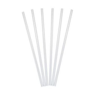 Трубочки для коктейлей 250 мм, d12 мм, прозр., пласт. прямые с косой отсечкой в инд. упаковке, 100 шт/упак 24 упак/кор РОССИЯ 117030