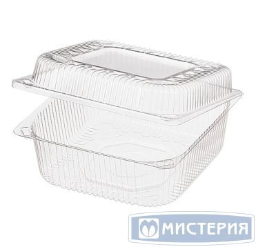 Упаковка для кондит. изделий 950 мл, 1-секц. 153х152х74[126х126х68] мм, неразъем.крышка, прозр., ОПС, 660 шт/кор "Комус" 660 шт/упак РОССИЯ РК-15Н (М) (Т)