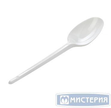 Пластиковая ложка столовая компактная, 165 мм, белая, полистирол