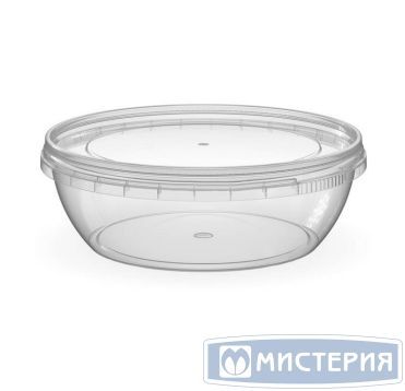 Контейнер для пресервов/мёда, 500мл, d 145мм, h 46мм, "плошка", ПП