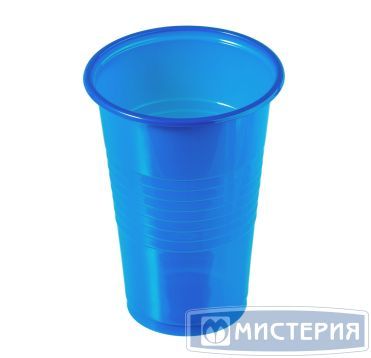 Стакан одноразовый 200 мл, синий, полипропилен, 100 штук в упаковке 3 000 штук в коробке