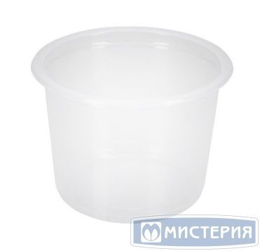 Контейнер 500 мл 1-секц. d115хh82,6 мм, без крышки, прозр., ПП, 50 шт/упак 500 шт/кор РОССИЯ