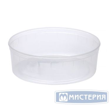 Контейнер для пресервов/мёда, 500мл, круглый, d 145мм, h 52мм, "банка", прозрачный, ПП