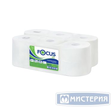 Бумага туалетная для диспенсеров 1-сл. "Focus" Eco Jumbo, бел., 450 м 12 рул/упак 12 рул/кор РОССИЯ 50202455/5050785