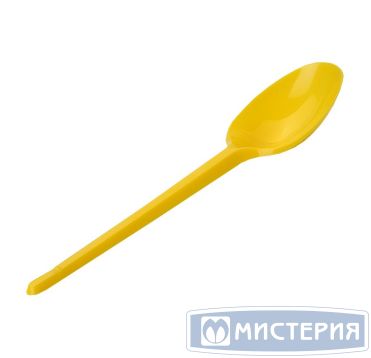 Ложка одноразовая 165 мм, желт., ПС, 100 шт/упак "МИСТЕРИЯ" 2 000 шт/кор РОССИЯ 145443/С